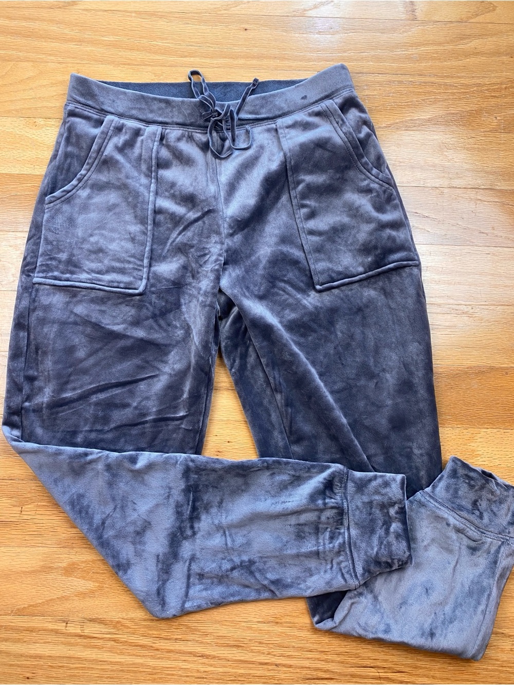 House Of Harlow 1960 Velour Velvet Jogger Track Pants Sweatpants Gray